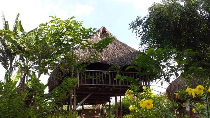 Villa Sunny Field Eco Stilt House Cat Tien Exterior foto